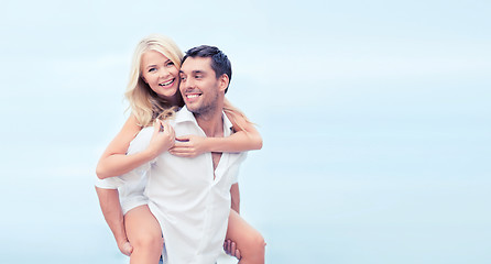 Image showing couple having fun on the beach