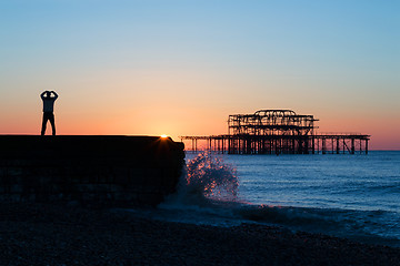 Image showing Tai Chi and Brighton Dawn