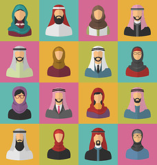 Image showing Set Arabic Men and Women