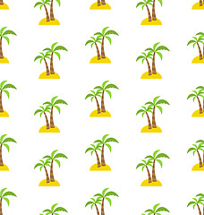 Image showing Abstract Seamless Pattern with Tropical Palm Trees. Summer Backg