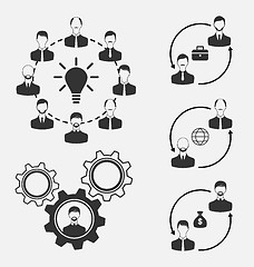 Image showing Set of business people, concept of effective teamwork