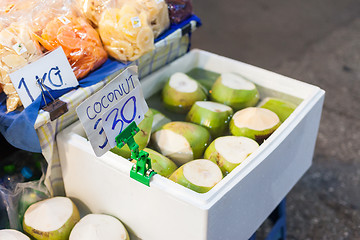 Image showing Fresh coconuts