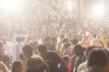 Image showing Ganges Aarti ceremony, Varanasi