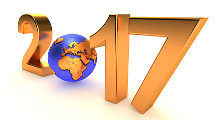 Image showing New Year 2017 planet