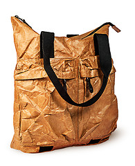 Image showing Stylish elegant paper ladies handbag rotated