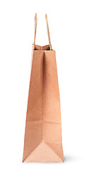 Image showing Empty open paper bag for shopping side view