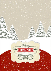 Image showing Retro Christmas card, format 7 inch/5 inch