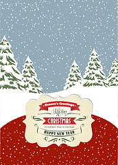 Image showing Retro Christmas card, format 7 inch/5 inch