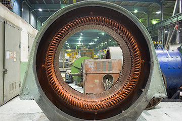 Image showing Stator of a big electric motor