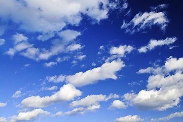 Image showing Blue sky with white clouds