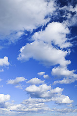 Image showing Blue sky with white clouds