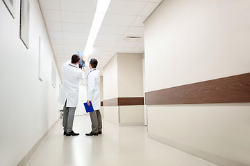 Image showing medics with spine x-ray scan at hospital