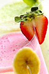 Image showing Assorted fruit smoothies