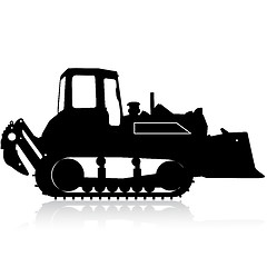 Image showing Silhouette of a heavy loaders with a ladle. illustration.