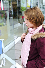 Image showing Teenage girl shopping