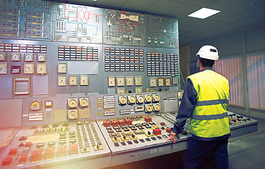 Image showing Work place in the system control room.