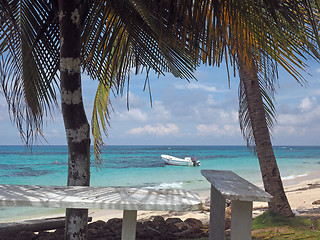 Image showing Big Corn Island, Nicaragua fishing boat  Caribbean Sea Sally Pea