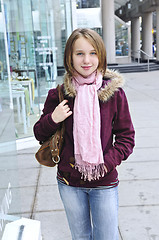 Image showing Teenage girl shopping