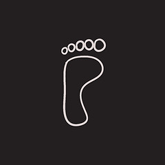 Image showing Footprint sketch icon.