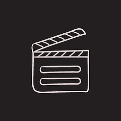 Image showing Clapboard sketch icon.