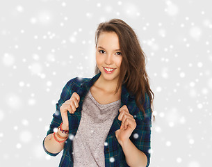 Image showing happy smiling pretty teenage girl