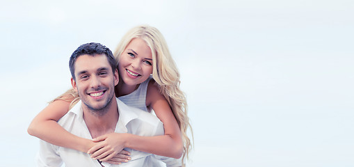 Image showing couple having fun on the beach