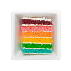 Image showing Rainbow cake