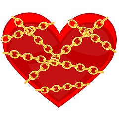 Image showing Heart in chain