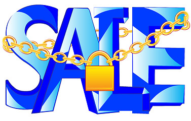 Image showing Word sale on lock