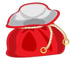 Image showing Red bag on white background