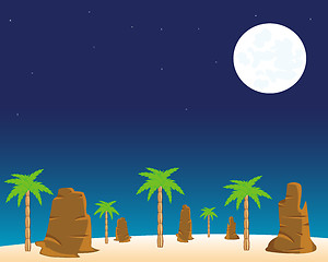 Image showing Night in desert