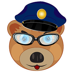 Image showing Portrait bear police