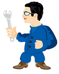 Image showing Master with wrenches