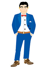 Image showing Man in turn blue suit