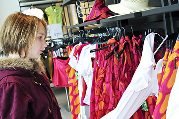 Image showing Teenage girl shopping