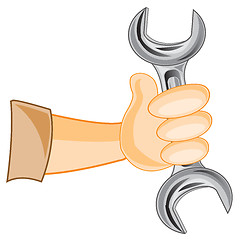 Image showing Wrench in hand