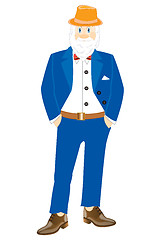 Image showing Grandparent in turn blue suit