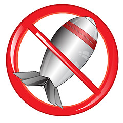 Image showing Sign of the prohibiting bomb