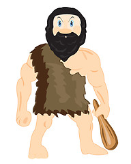 Image showing Cave person with blackjack