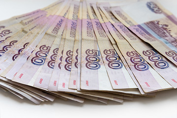 Image showing The banknotes 500 rubles