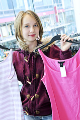 Image showing Teenage girl shopping