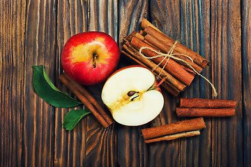 Image showing apples with cinnamon