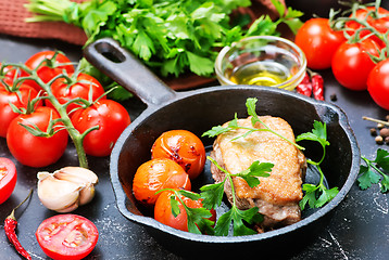 Image showing fried duck with spices