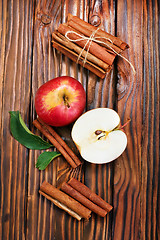 Image showing apples with cinnamon