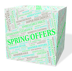 Image showing Spring Offers Indicates Discount Season And Promotional