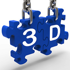 Image showing 3D Means 3Dimensional High Definition Entertainment Vision