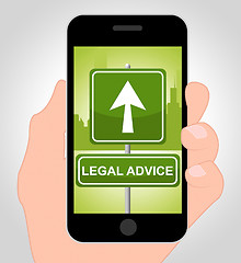 Image showing Legal Advice Online Indicates Mobile Phone And Cellphone