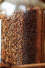 Image showing coffee beans in glass container