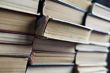 Image showing Stack of old books