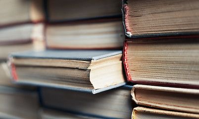 Image showing Stack of old books